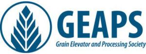Grain elevator and Processing Society (GEAPS) logo.