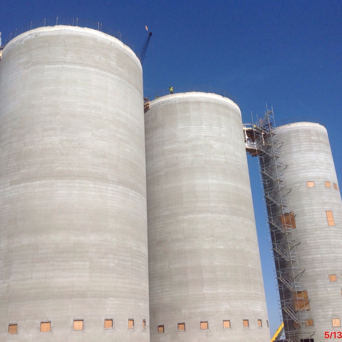 3 newly built silos.