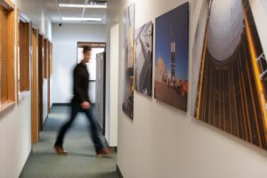 McCormick team member walking in hallway