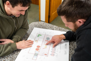 blueprint on table