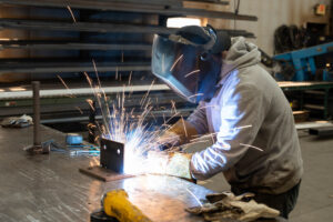 welding in fabrication shop
