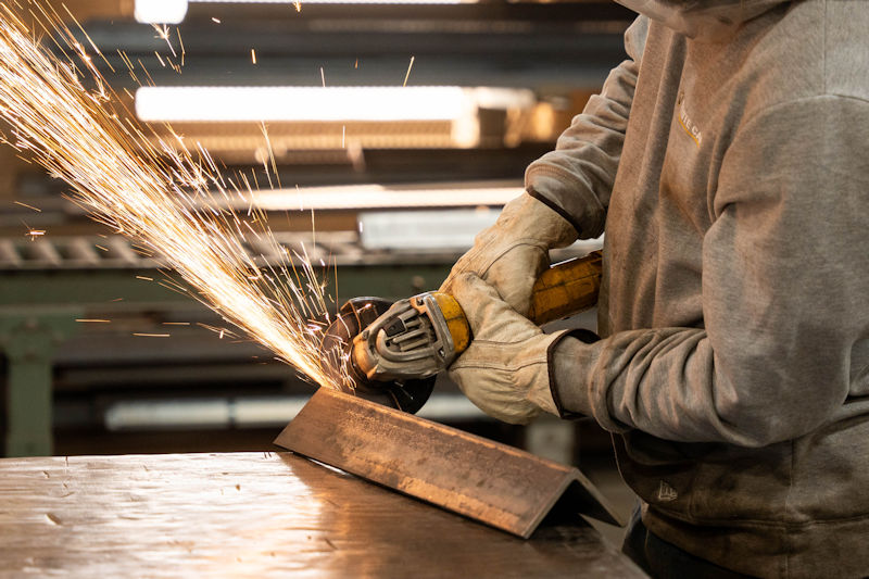 welding in fabrication shop