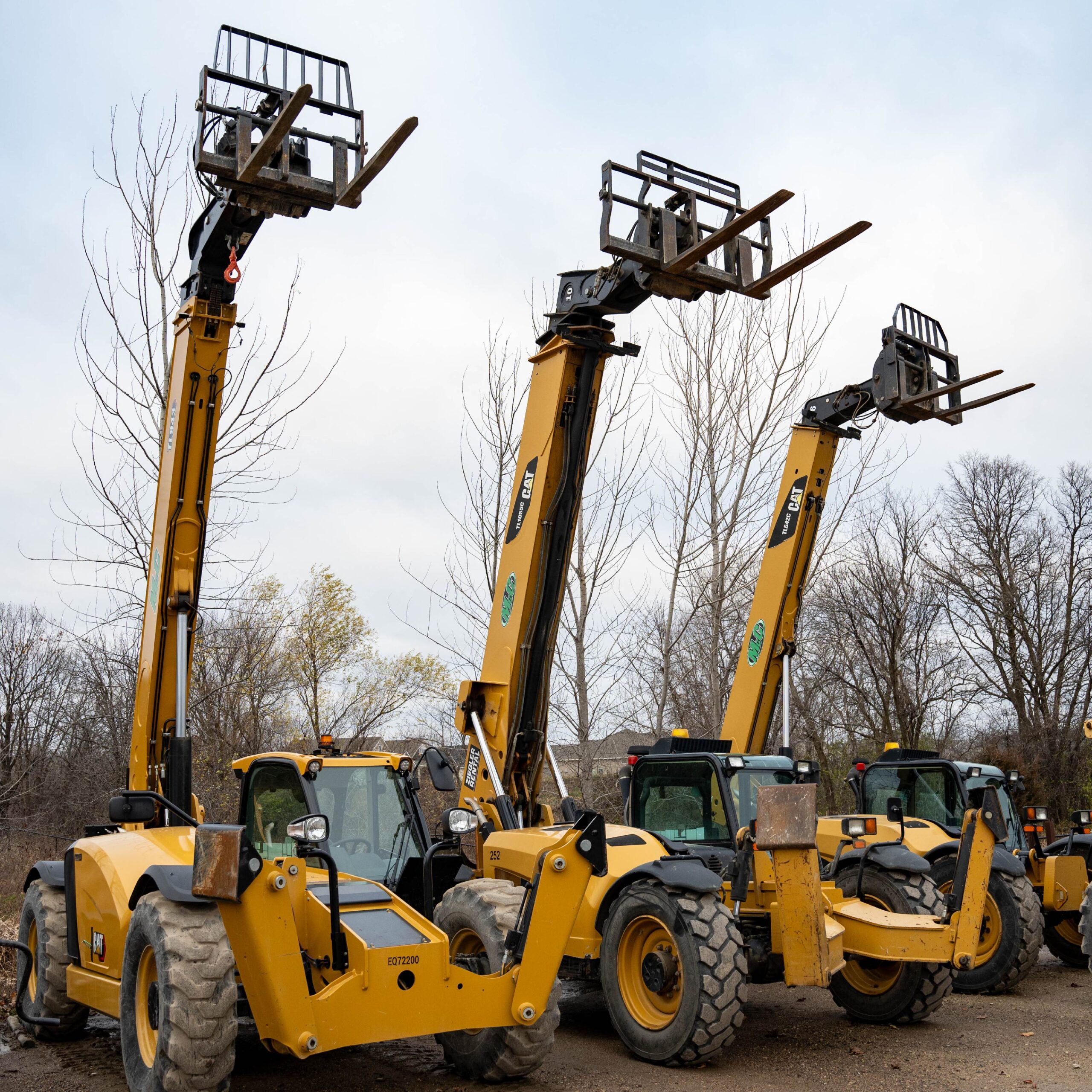 heavy machinery in McCormick Construction back lot